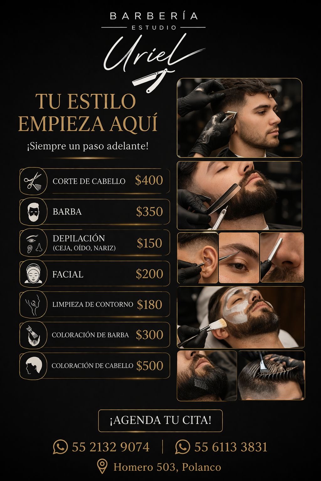 Servicios de Barbería Estudio Uriel